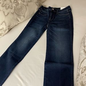 WHBM PETITE HIGH-RISE STRAIGHT CROP JEANS Size 00P NWT